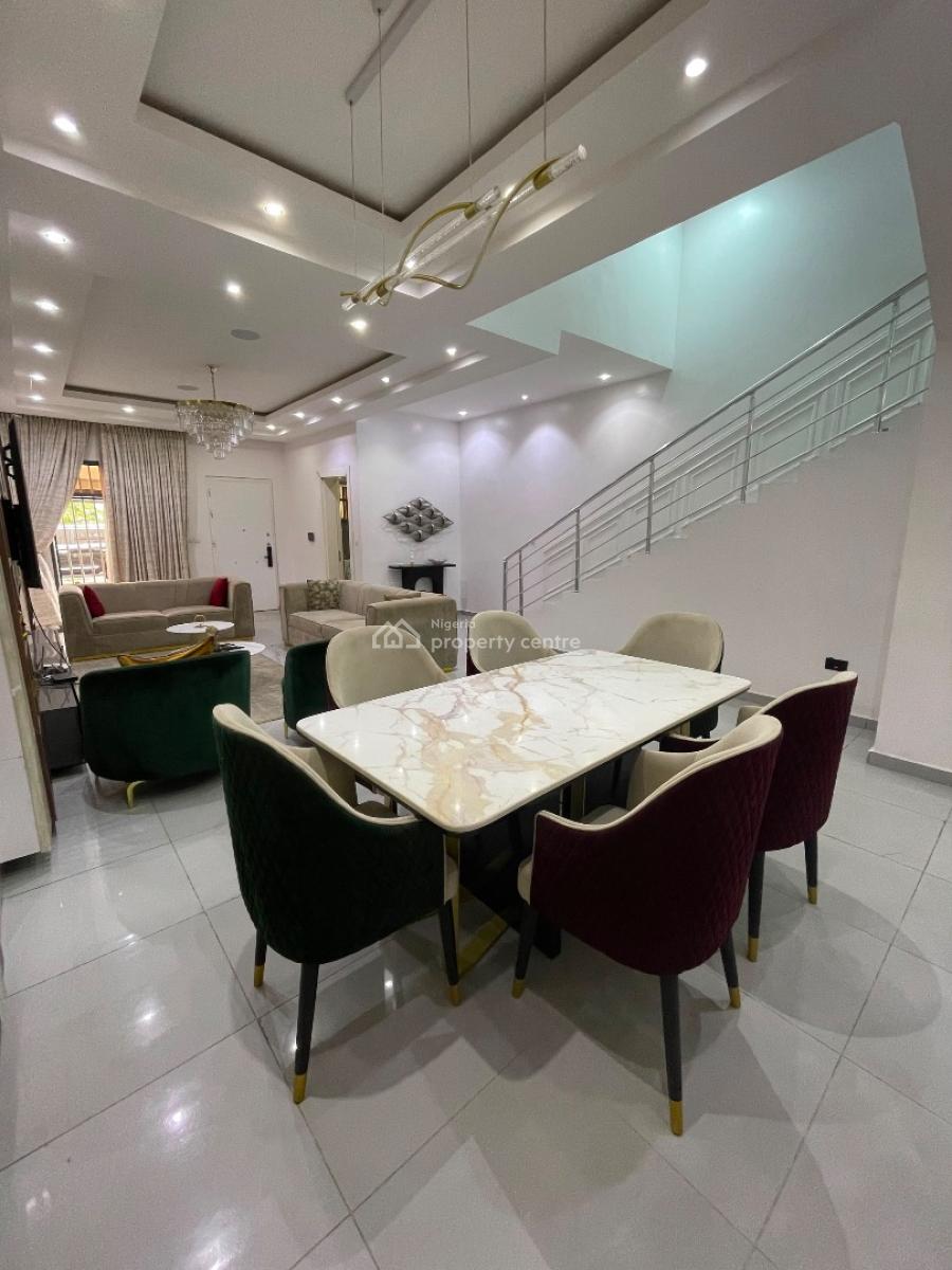 Spacious 4 Bedroom Fully Furnished Waterfront Service Terrace Duplex, Lekki Phase 1, Lekki, Lagos, Terraced Duplex for Rent
