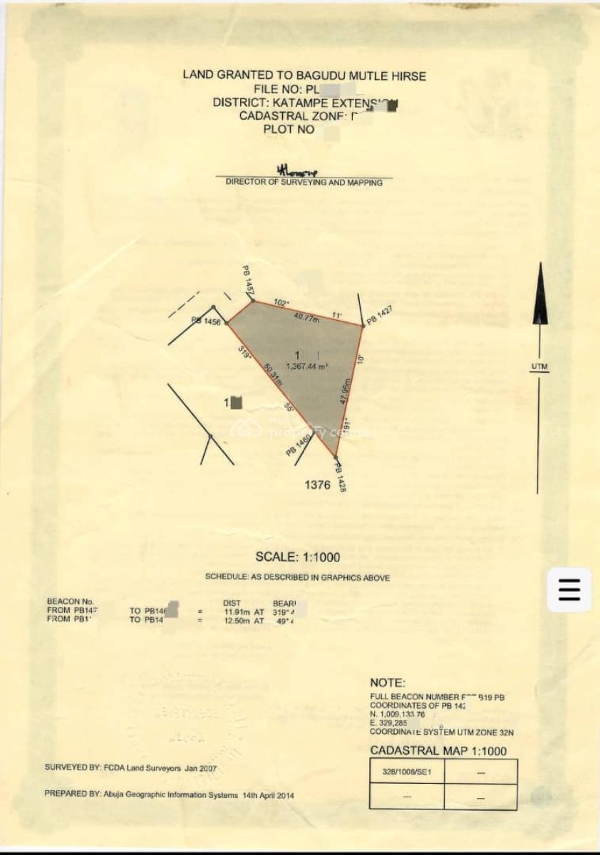 1400sqm of Residential Land, Katampe Extension, Katampe, Abuja, Residential Land for Sale