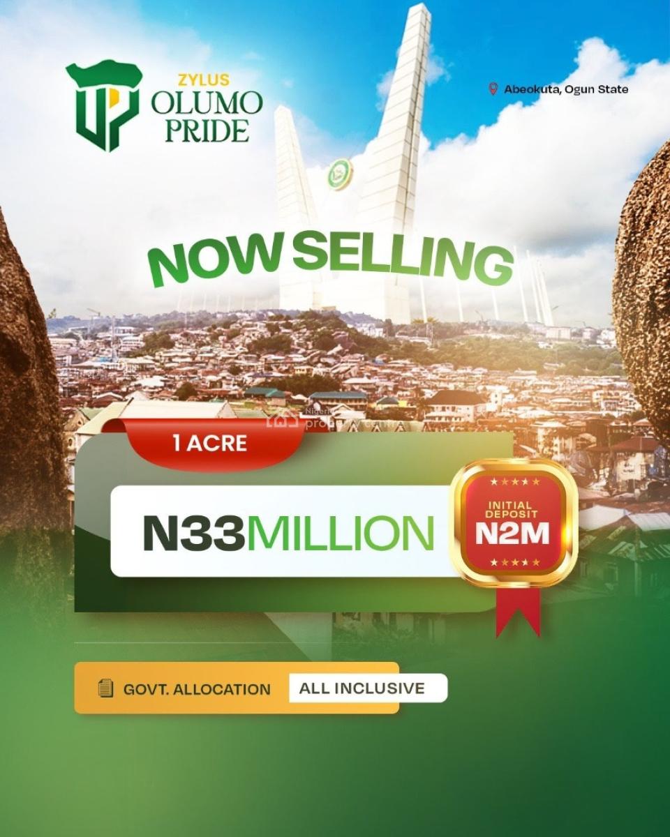 Plots of Land with Government Allocation Title in a Heritage Estate, Zylus Olumo Pride, Abeokuta North, Ogun, Mixed-use Land for Sale
