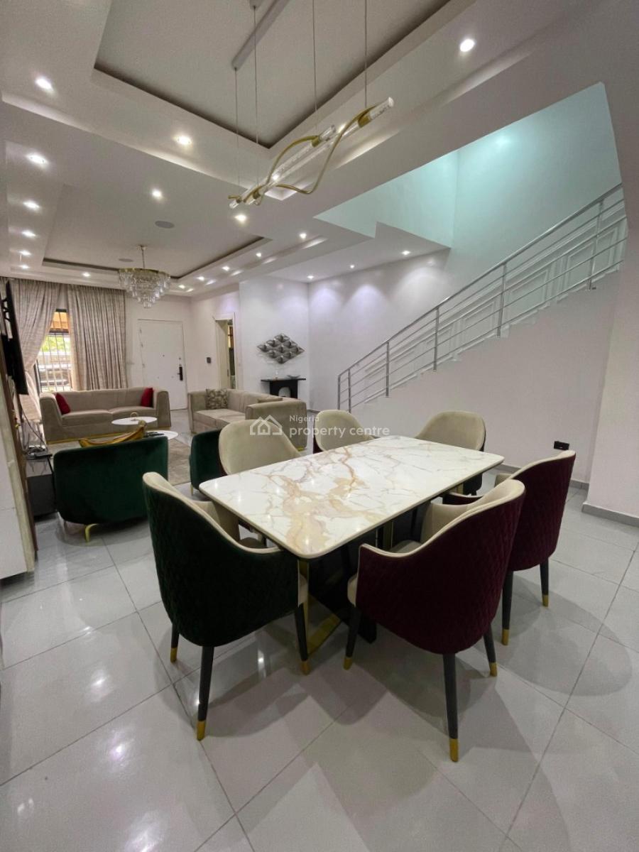 Luxurious 4 Bedroom Fully Furnished Waterfront Service Terrace Duplex, Lekki Phase 1, Lekki, Lagos, Terraced Duplex for Rent