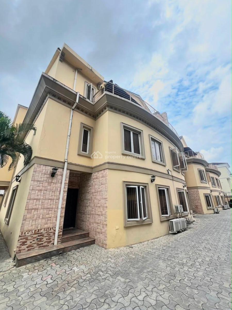 Spacious 4-bedroom Terrace House with Bq & Swimming Pool, Ikoyi, Lagos, Terraced Duplex for Rent