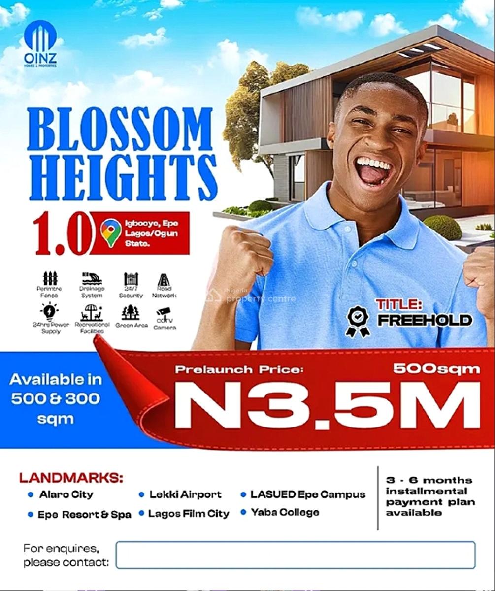 Premium Investment Plots in a Fast-growing and Serene Environment, Blossom Heights 1.0 Estate, Epe, Lagos, Mixed-use Land for Sale