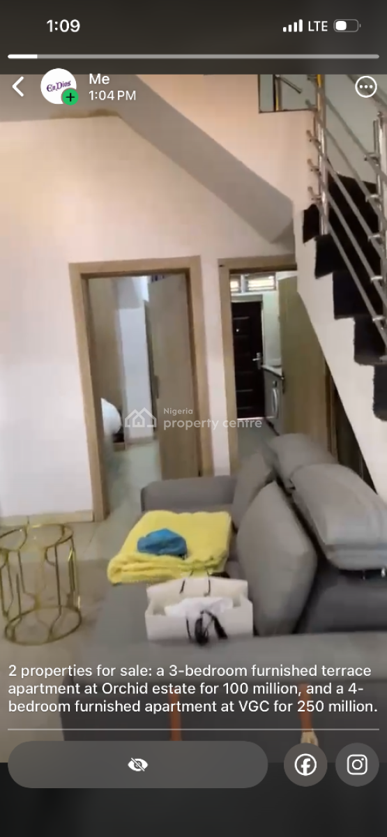 Furnished 4 Bedoorm Duplex, Vgc, Lekki, Lagos, Flat / Apartment for Sale