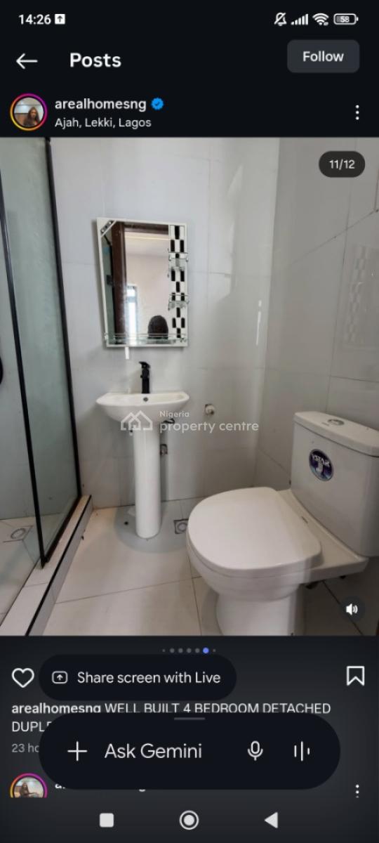 Well-built 4 Bedroom Detached Duplex with Pool and Bq, Ajah, Lagos, Detached Duplex for Sale