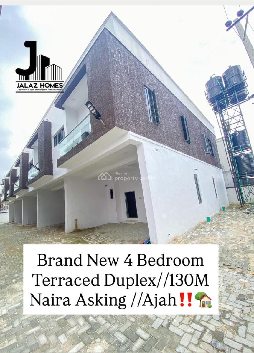 Brand New 4 Bedroom Terraced Duplex, Ajah, Lekki, Lagos, Terraced Duplex for Sale