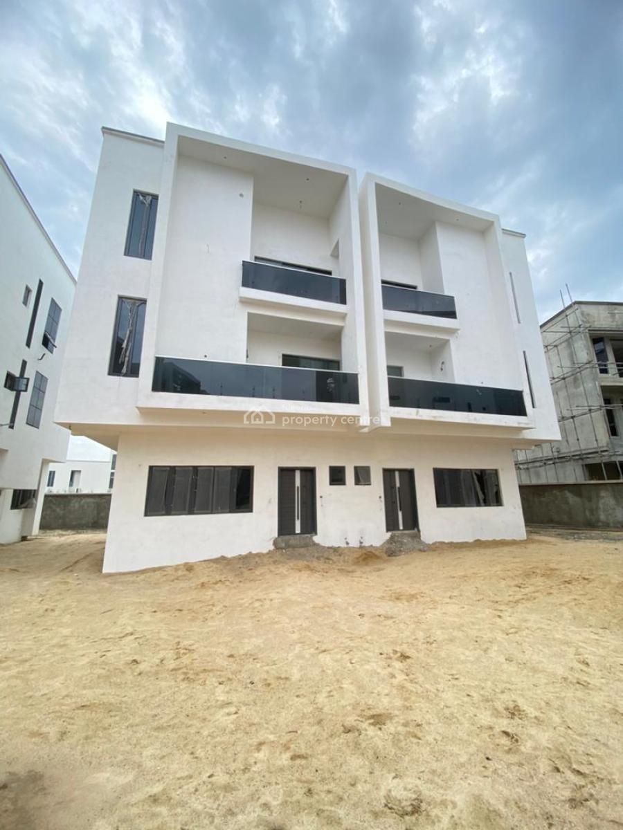 Fully Serviced 4-bedroom Semi-detached Duplex with Bq, Platinum Way, Nicon Town, Lekki, Lagos, House for Sale