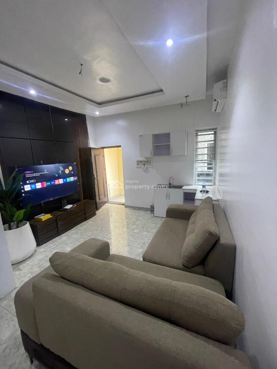 Spacious Fully Furnished One Bedroom with 2 Balconies 24 Hours Light, Buena Vista, Lekki, Lagos, Mini Flat (room and Parlour) for Rent