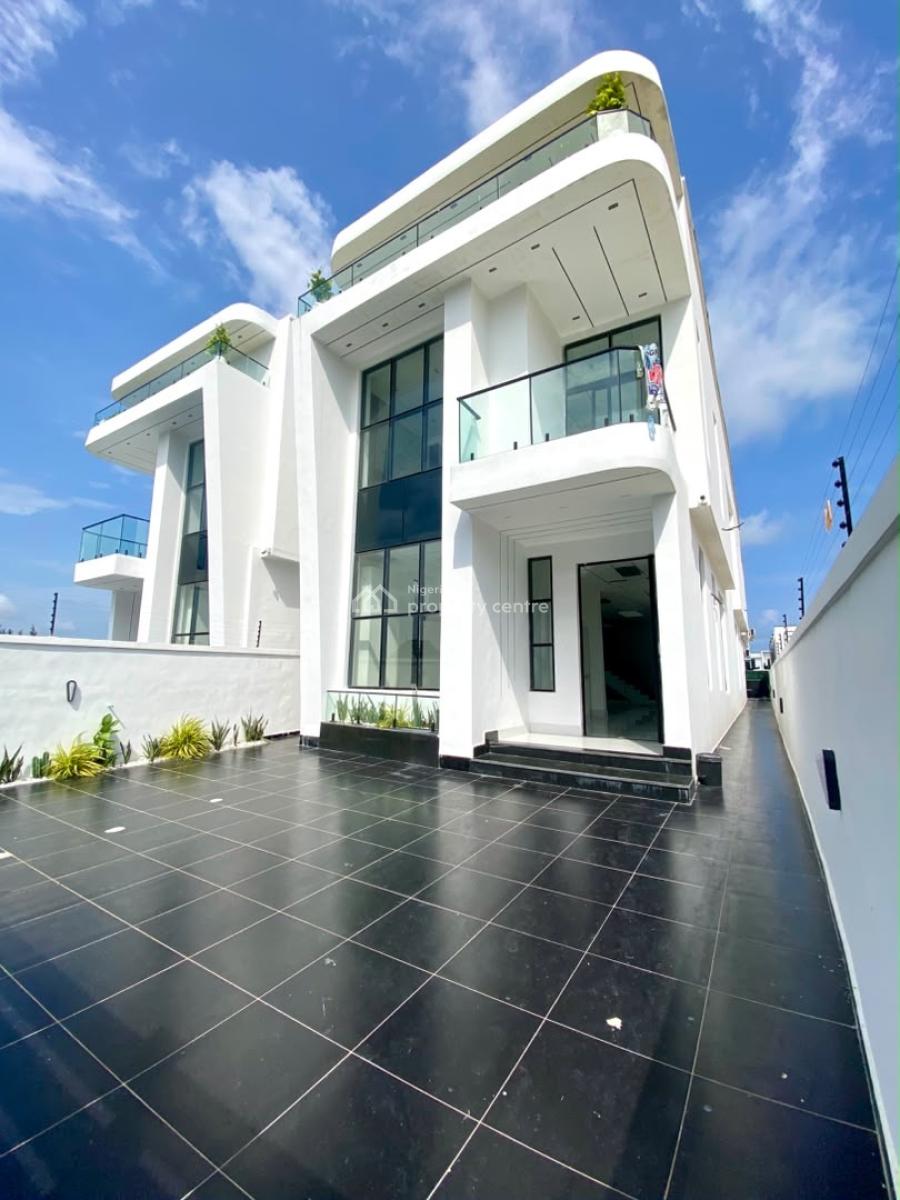 Luxury Smart 5 Bedroom Duplex with Bq, Located Inside Clean Estate,no Flood,estate Secured, Lekki, Lagos, Detached Duplex for Rent