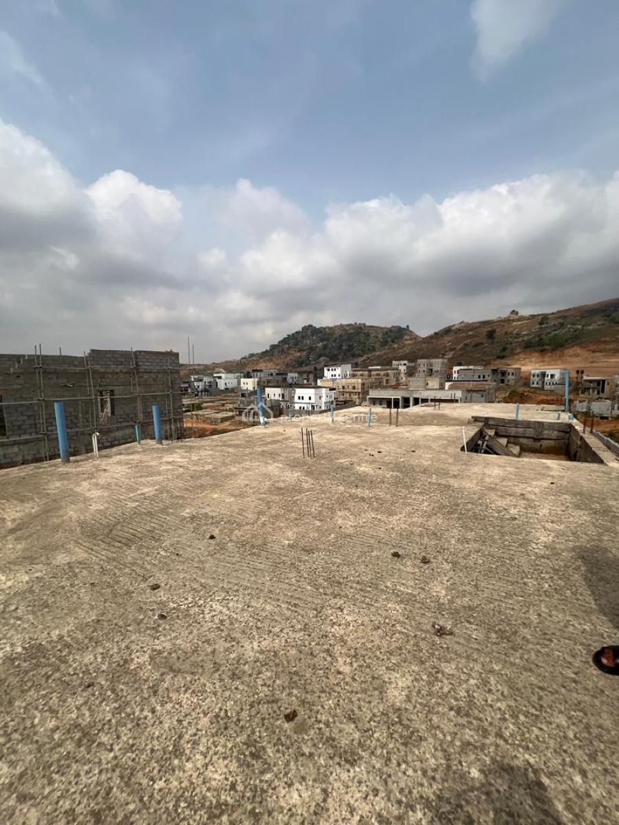 5-bedroom Fully Detached Duplex Carcass Level in a Secured Estate, Katampe Extension, Katampe, Abuja, Detached Duplex for Sale