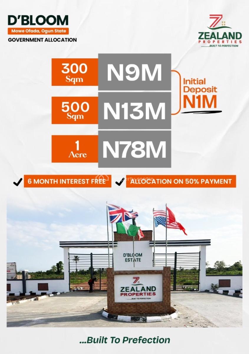 500 Sqm, D’bloom, Mowe Ofada, Ogun, Land for Sale