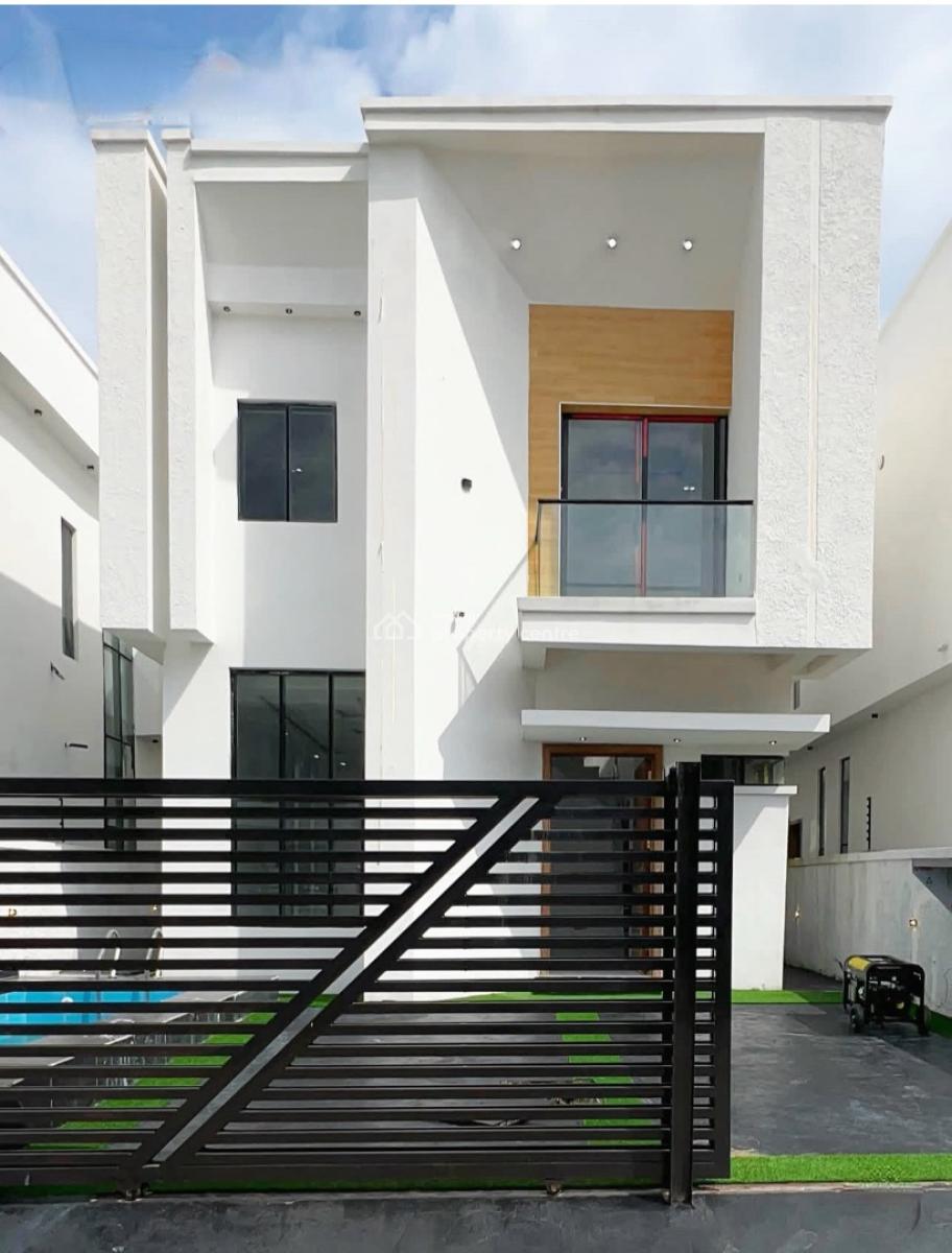 Tastefully 4 Bedroom Fully Detached with Swimming Pool Duplex with Bq, Secure Estate at Chevron Lekki, Lekki, Lagos, Detached Duplex for Sale