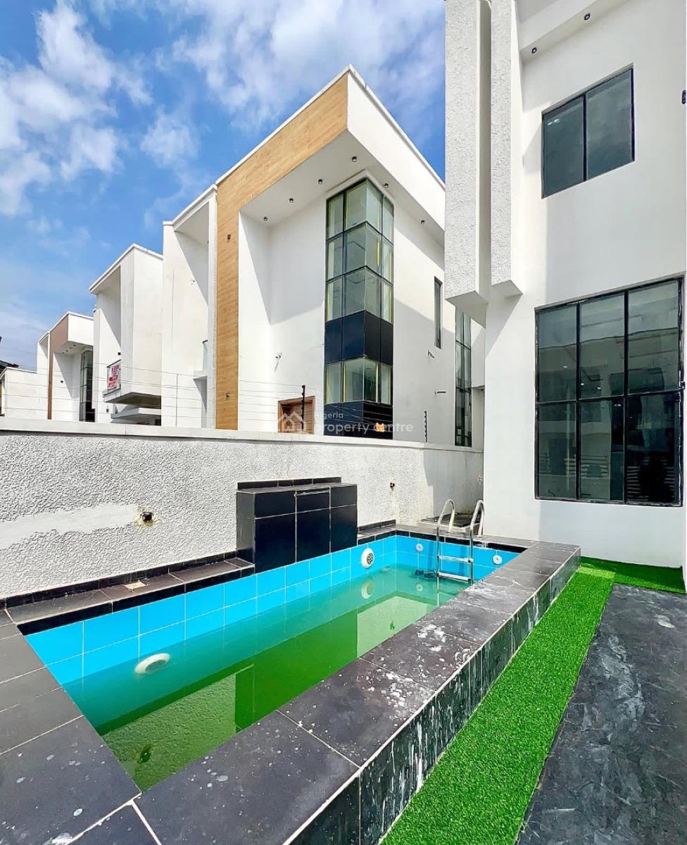 Tastefully 4 Bedroom Fully Detached with Swimming Pool Duplex with Bq, Secure Estate at Chevron Lekki, Lekki, Lagos, Detached Duplex for Sale