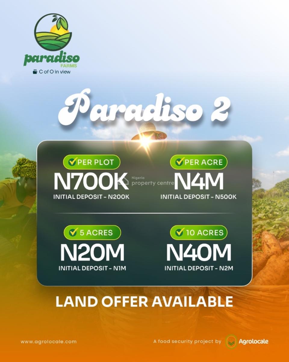 Earn Up to 40m From Tomato Plantation at Paradiso Farms, a Very Powerful Wealth Strategy, Great Return Every 4 Months, Abeokuta South, Ogun, Land for Sale