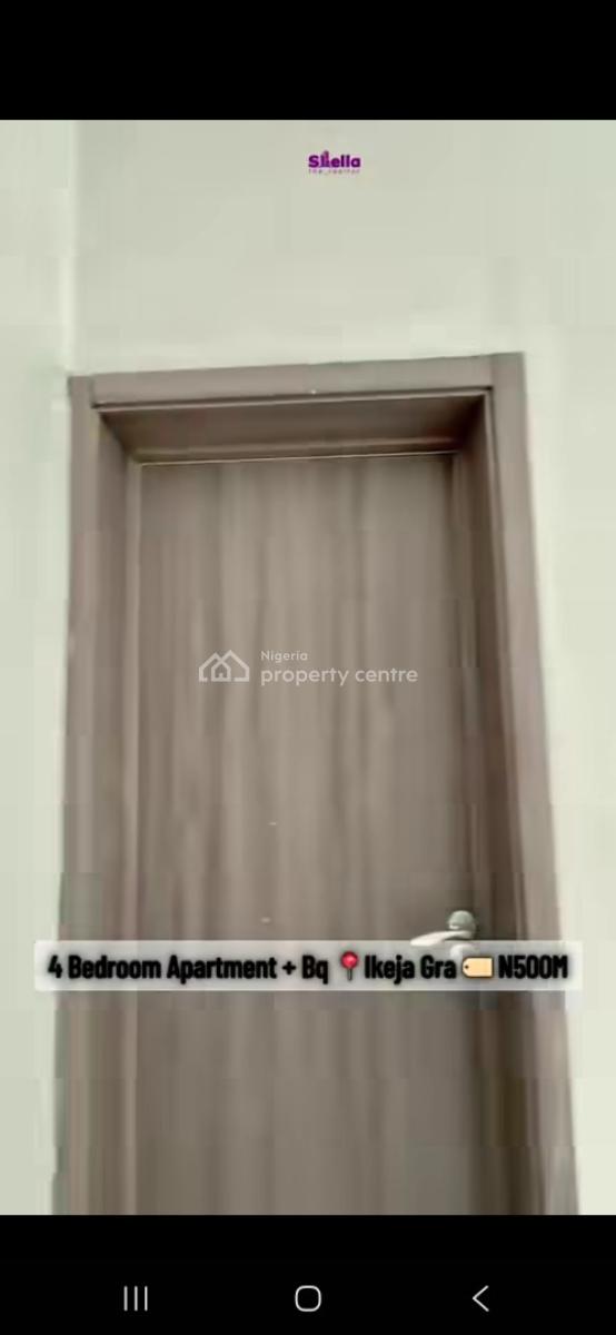 4 Bedroom Apartment with a Bq, Gym, Communal Pool and Elevator, Ikeja Gra, Ikeja, Lagos, Flat / Apartment for Sale