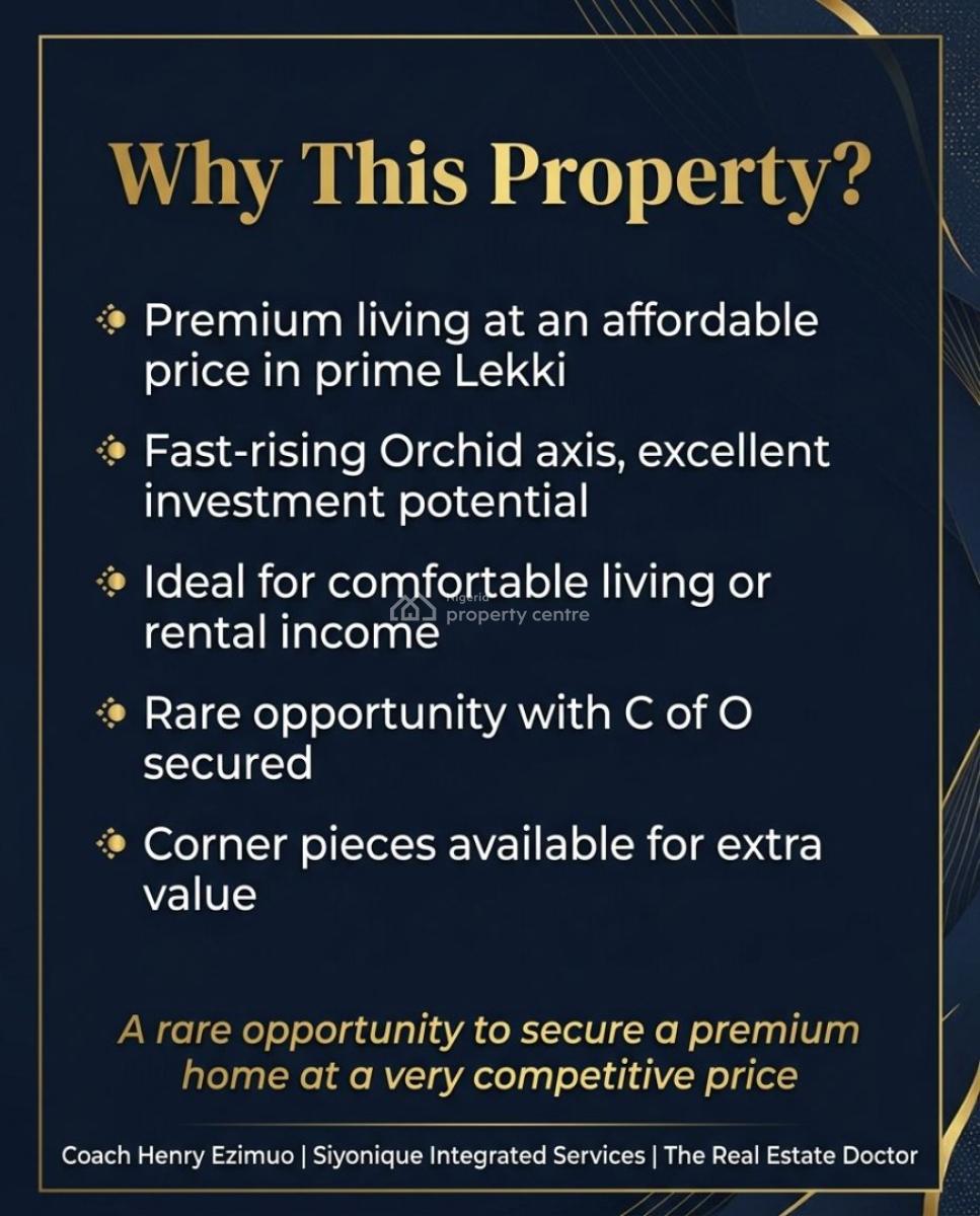 Affordable 3 Bedroom Terrace Duplex with Bq,suits for Mortgage, Orchid Lekki Lagos, Lekki, Lagos, Terraced Duplex for Sale