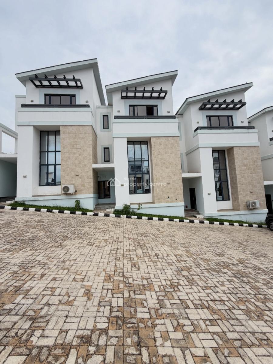 Newly Built 4 Bedrooms Terraced Duplex with a Bq & Swimming Pool, Guzape District, Abuja, Terraced Duplex for Rent