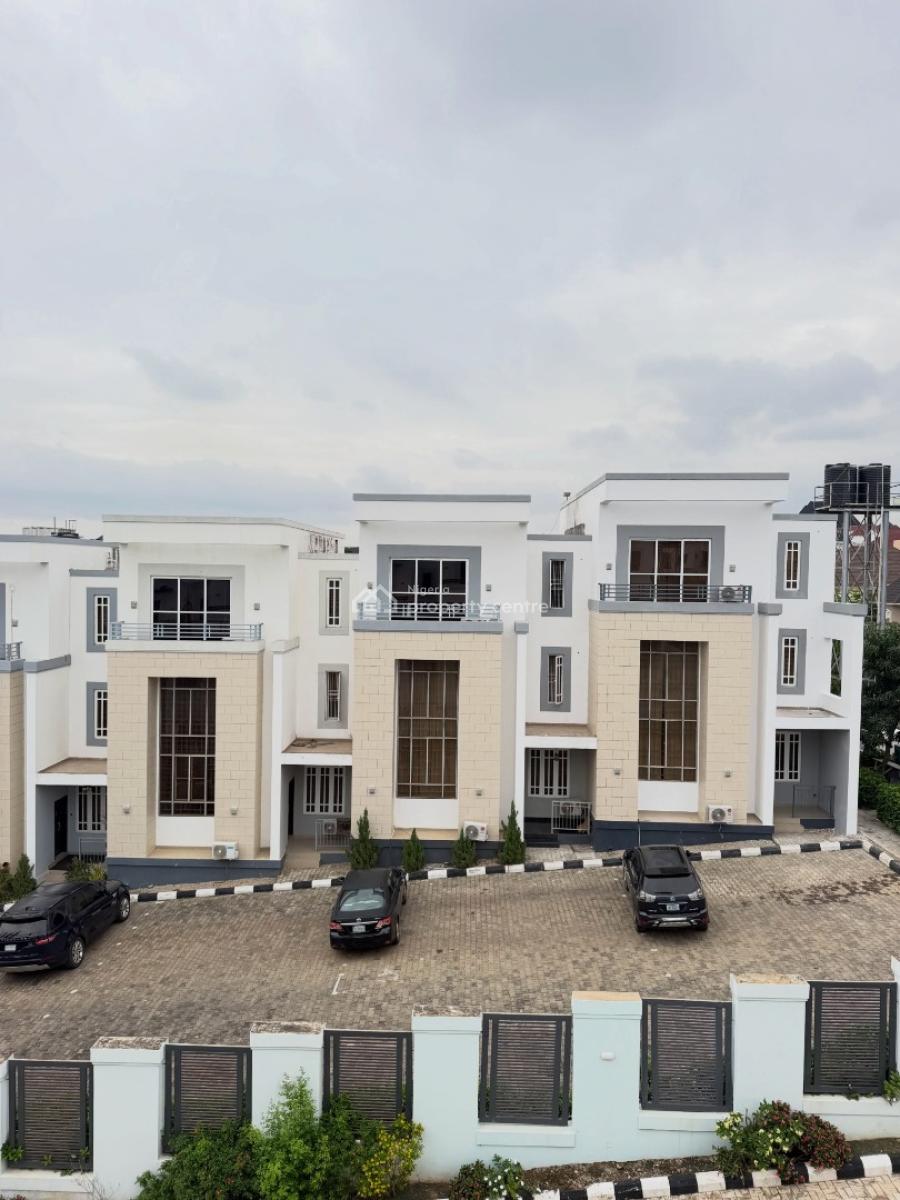 Newly Built 4 Bedrooms Terraced Duplex with a Bq & Swimming Pool, Guzape District, Abuja, Terraced Duplex for Rent