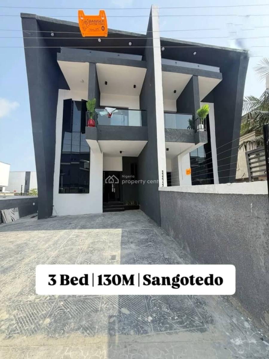 Affordable Self Compound 3 Bedroom Semi Detached Duplex, Sangotedo, Ajah, Lagos, Semi-detached Duplex for Sale