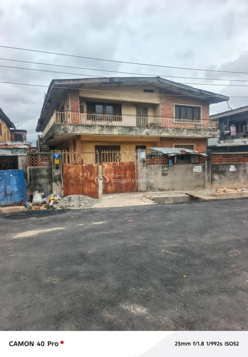 Two Storey Building on Full Plot of Land, Cement, Mangoro, Ikeja, Lagos, Commercial Property for Sale