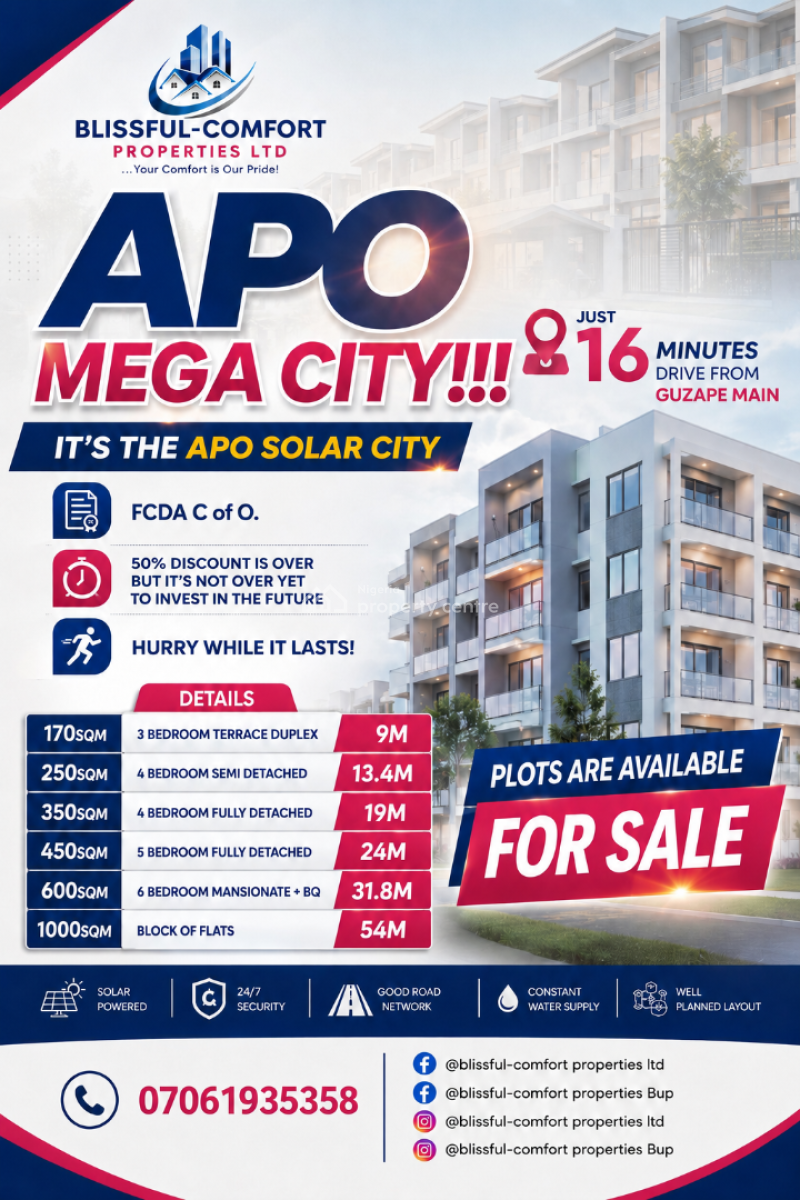 Estate Land, Apo, Abuja, Residential Land for Sale