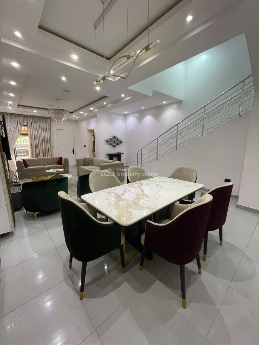 Furnished 4 Bedroom Terrace Duplex with Water View, Lekki Phase 1, Lekki, Lagos, Terraced Duplex for Rent