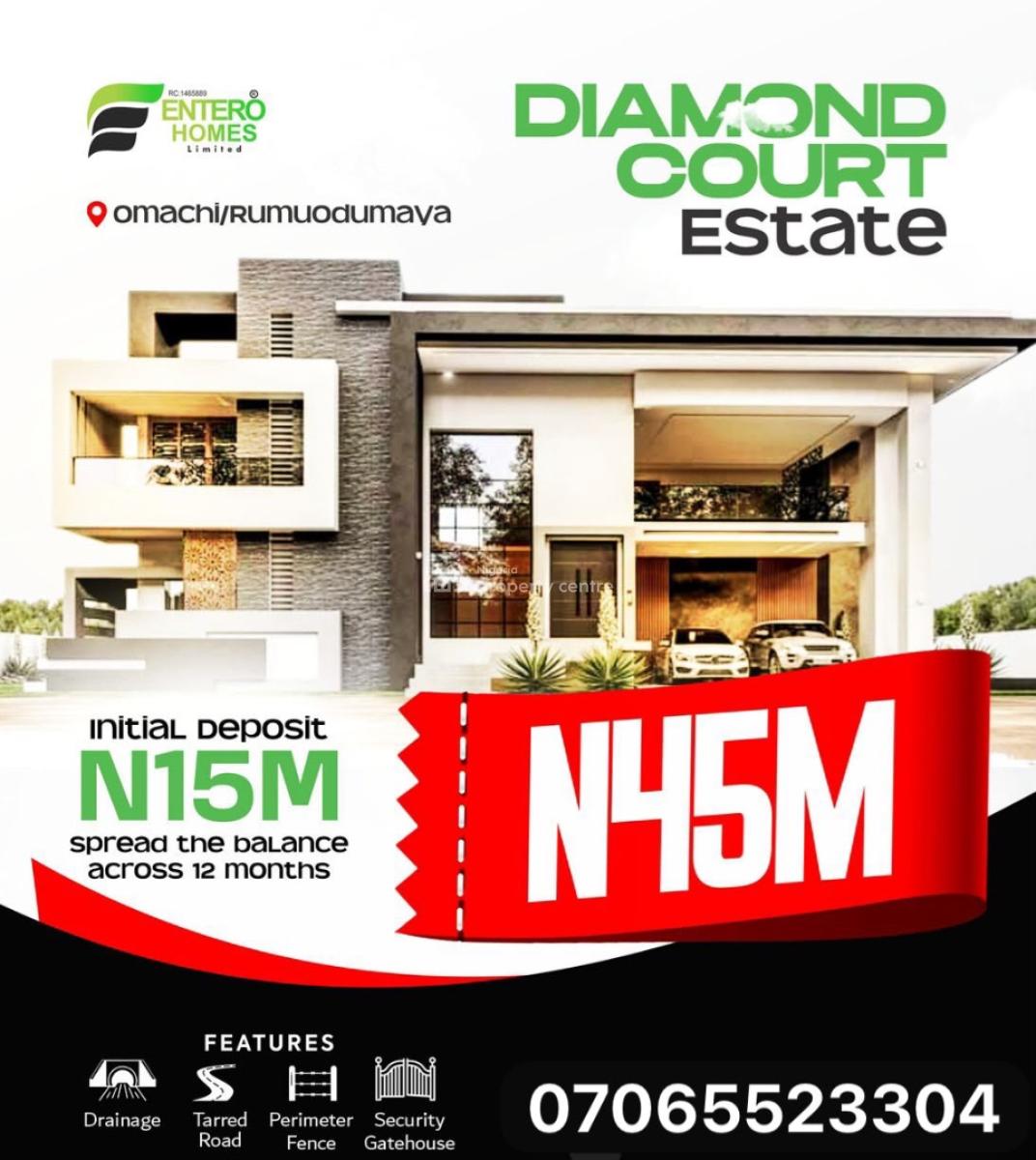 Diamond Court Estate, Diamond Court Estate Inside Omachi Estate, Port Harcourt, Rivers, Land for Sale