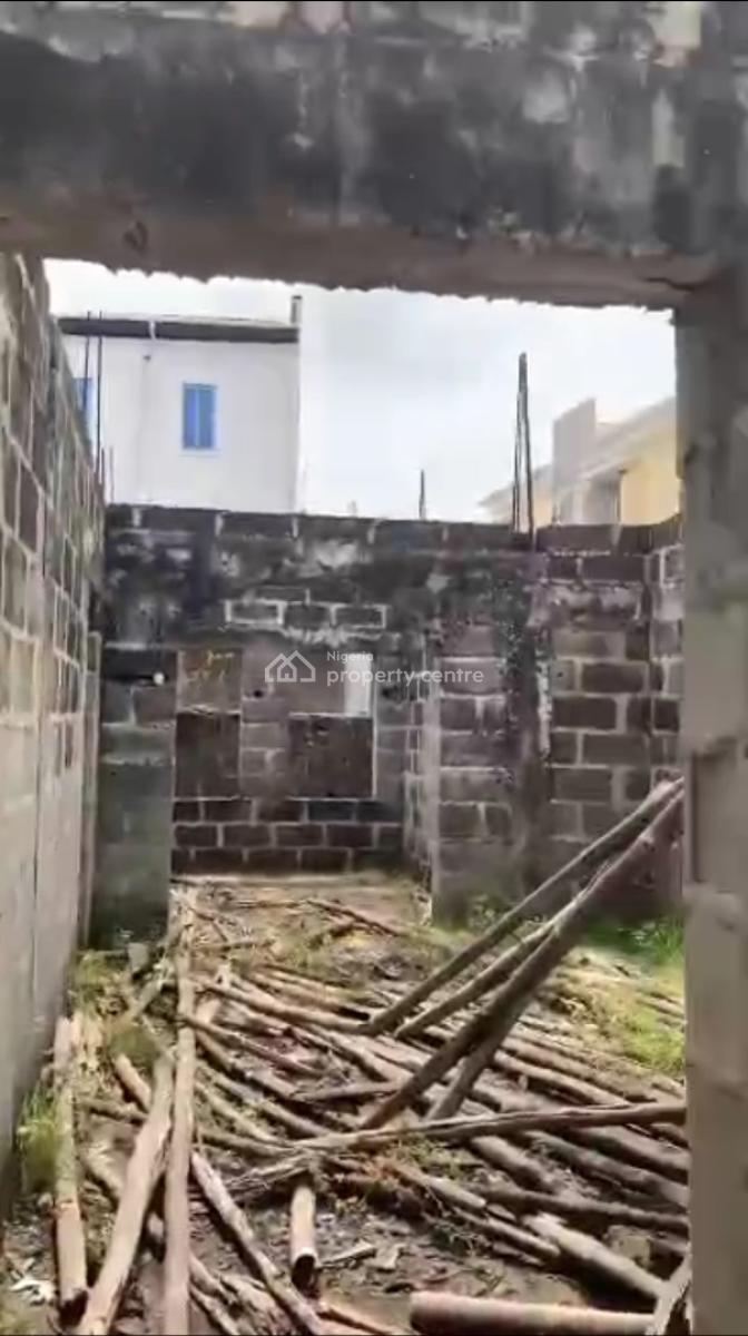 322sqm Back Half Plot with Uncompleted Structure, Osapa London, Osapa, Lekki, Lagos, Residential Land for Sale