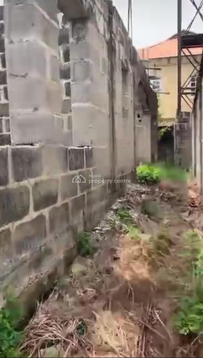 322sqm Back Half Plot with Uncompleted Structure, Osapa London, Osapa, Lekki, Lagos, Residential Land for Sale