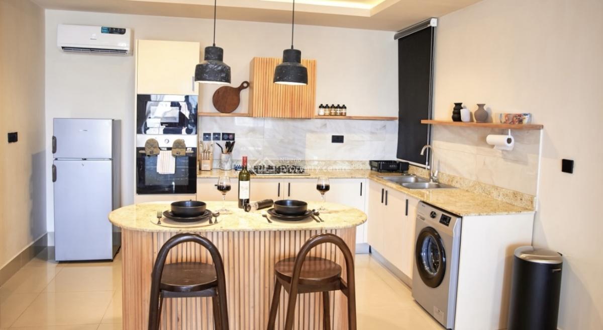 Japandi Styled  2-bedroom Apartment W/ Fast Wi-fi +pool and Gym, Lekki Phase 1, Lekki, Lagos, Flat / Apartment Short Let