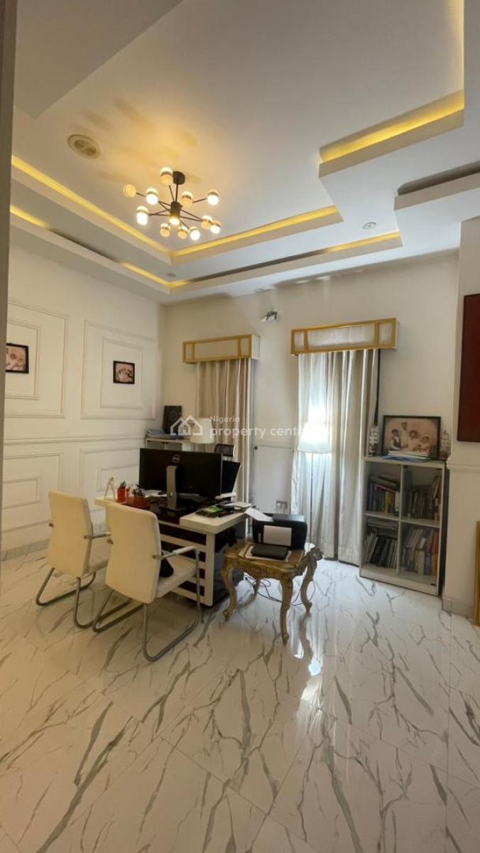 Luxury 5-bedroom Triplex with Bq & Home Office (comes with Inverter), Chevron Drive, Lekki, Lagos, Semi-detached Duplex for Rent