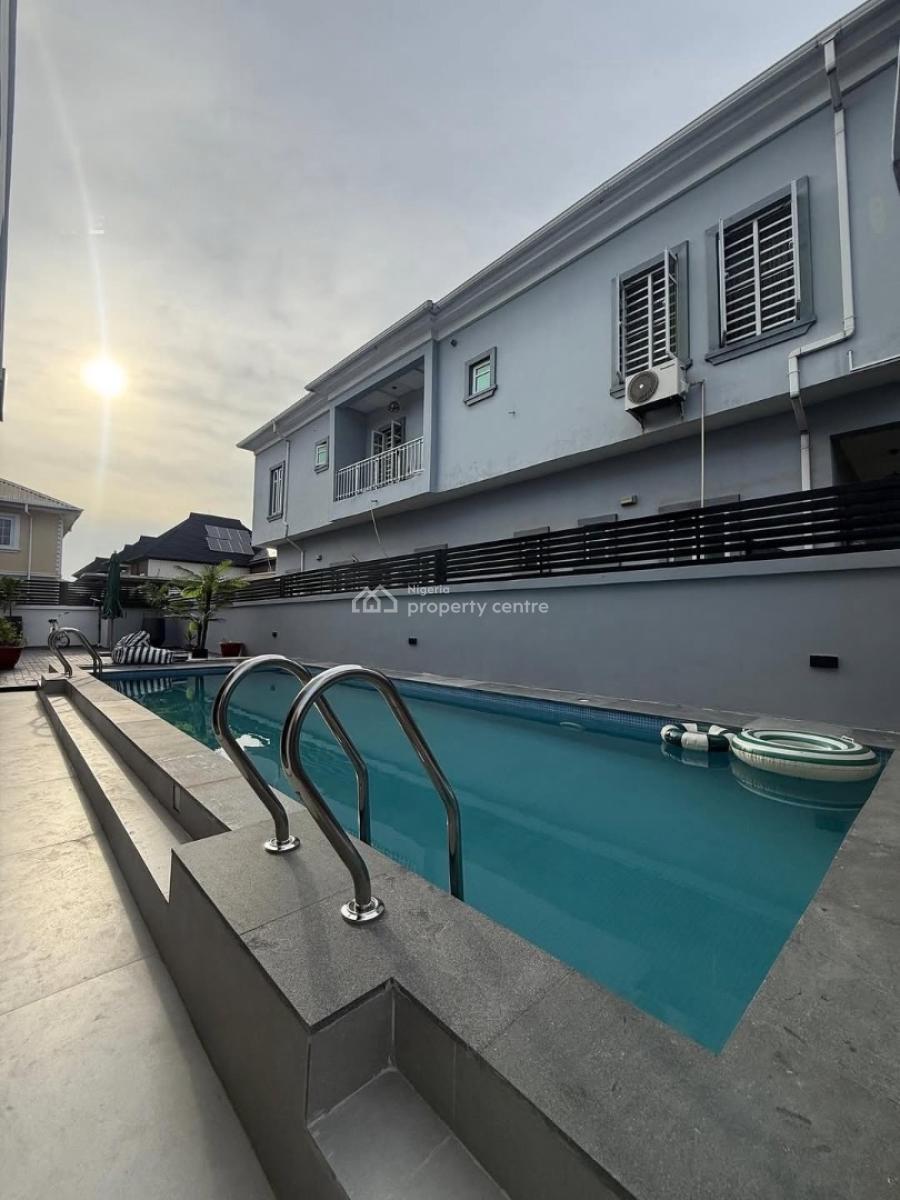 Furnished 4 Bedroom Contemporary Duplex with Pool, 2 Bqs and Inverter, Lekki County, Ikota, Lekki, Lagos, Detached Duplex for Sale
