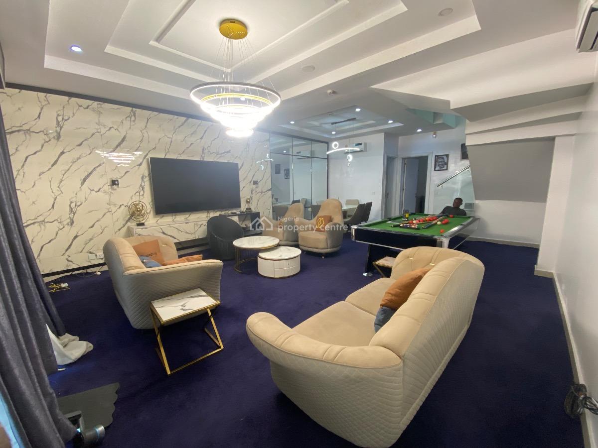 a Tastefully Furnished 4bedroom Terrace with Roof Top, Bq and Swimming, Lekki Phase 1, Lekki, Lagos, Terraced Duplex for Rent