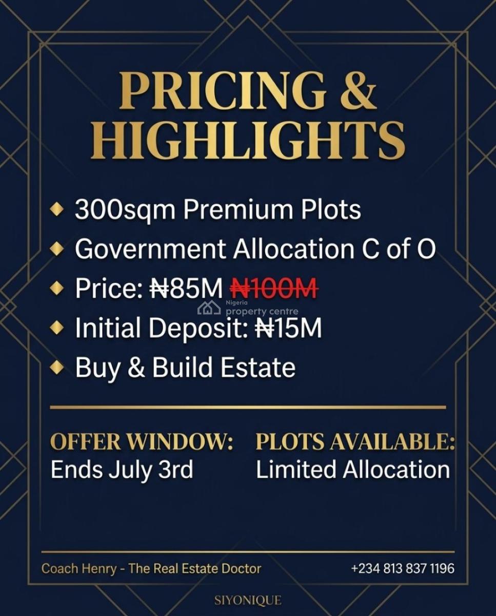 The Early Access Opportunity You Shouldnt Miss 100% Dry, Ogombo, Ajah, Lagos, Residential Land for Sale