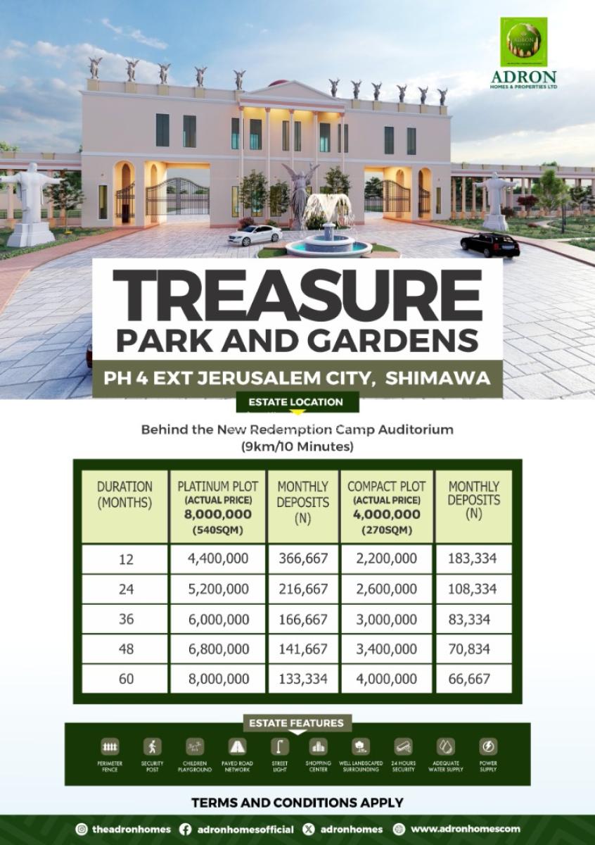 Treasure Park and Garden City of God, Behind Redemption Camp Lagos /ibadan Express Way, Simawa, Ogun, Residential Land for Sale