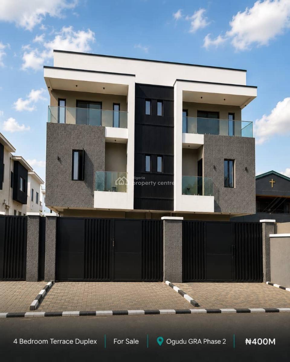 Luxury 4 Bedroom Terrace Duplex, Gra 2, Gra, Ogudu, Lagos, Terraced Duplex for Sale