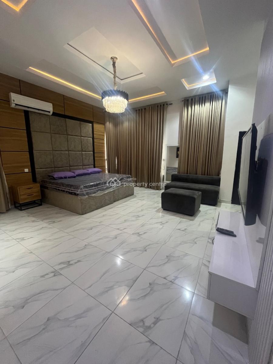 Fully Furnished Ensuit Large Masters Bedroom Upstairs with Balcony, Raufu Obitayo Street, Idado, Lekki, Lagos, Semi-detached Duplex for Rent