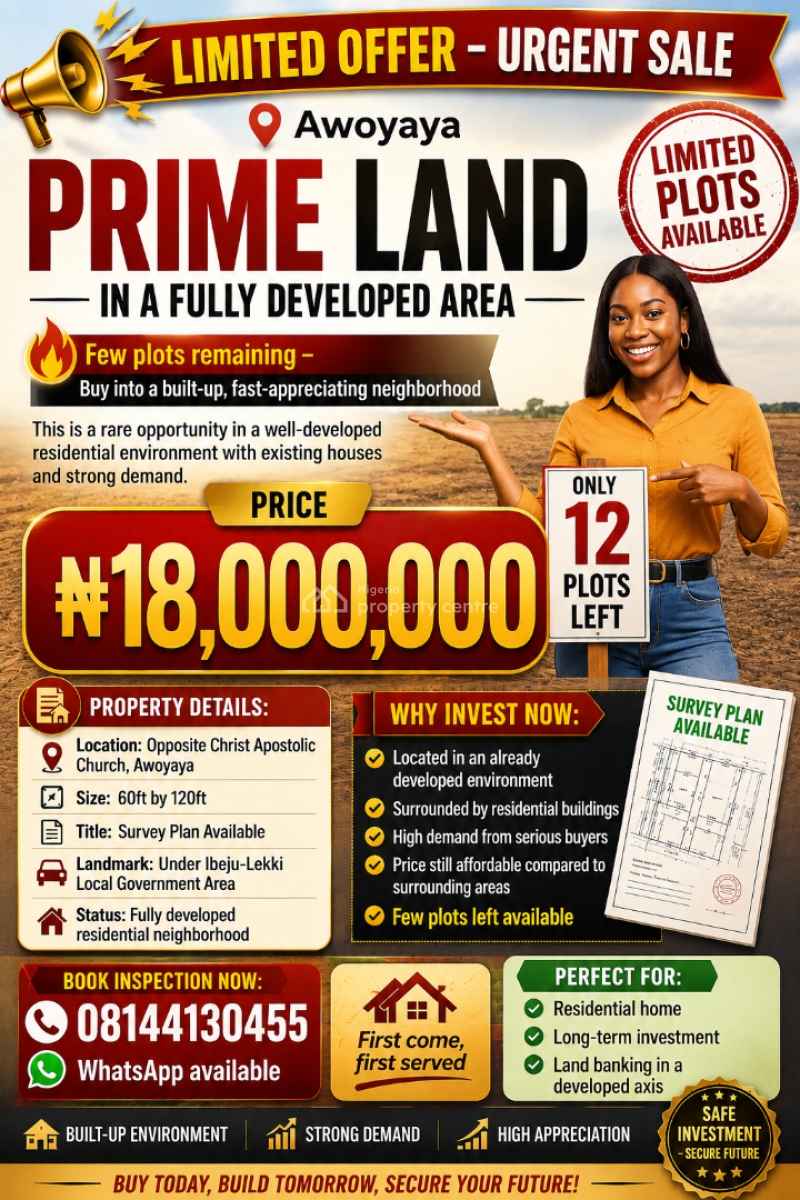 12 Plots of Land, Opposite Christ Apostolic Church Awoyaya, Awoyaya, Ibeju Lekki, Lagos, Land for Sale
