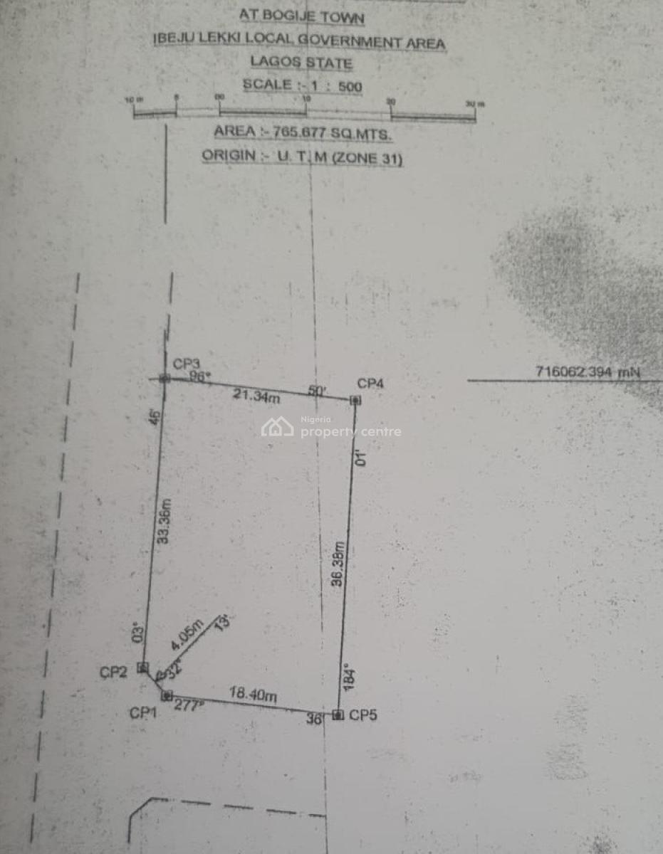 Land in Bogije, Close to The Express, Bogije, Ibeju Lekki, Lagos, Mixed-use Land for Sale