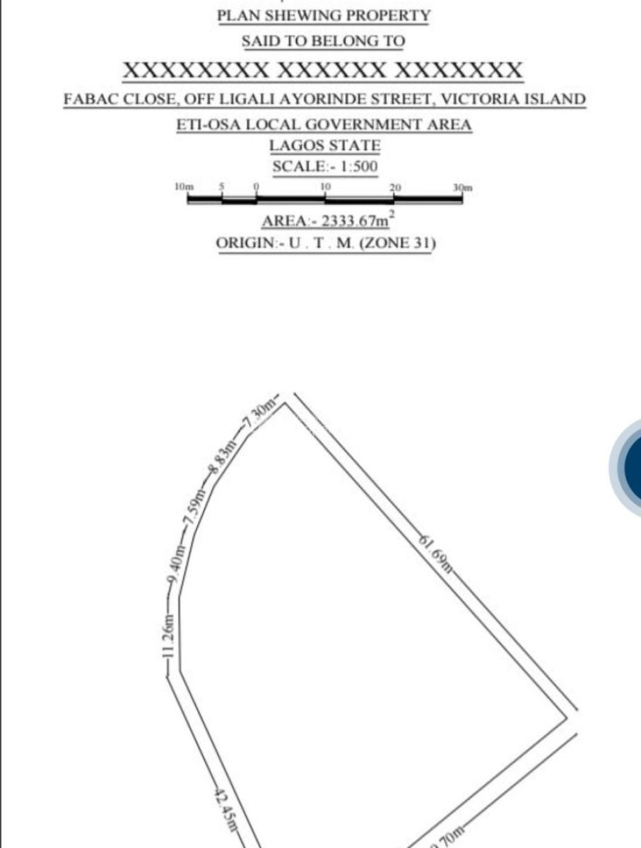 Joint Venture Development in Victoria Island Lagos*  *size*: 2,350sqm, Victoria Island (vi), Lagos, Land Joint Venture