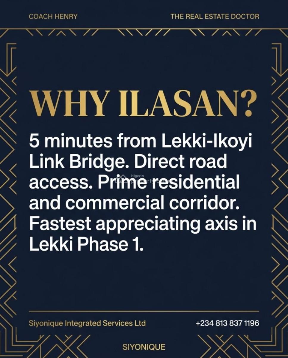 for Investors Who Understand The Power of Prime Landa Rare Opportunity, Ikate, Lekki, Lagos, Residential Land for Sale