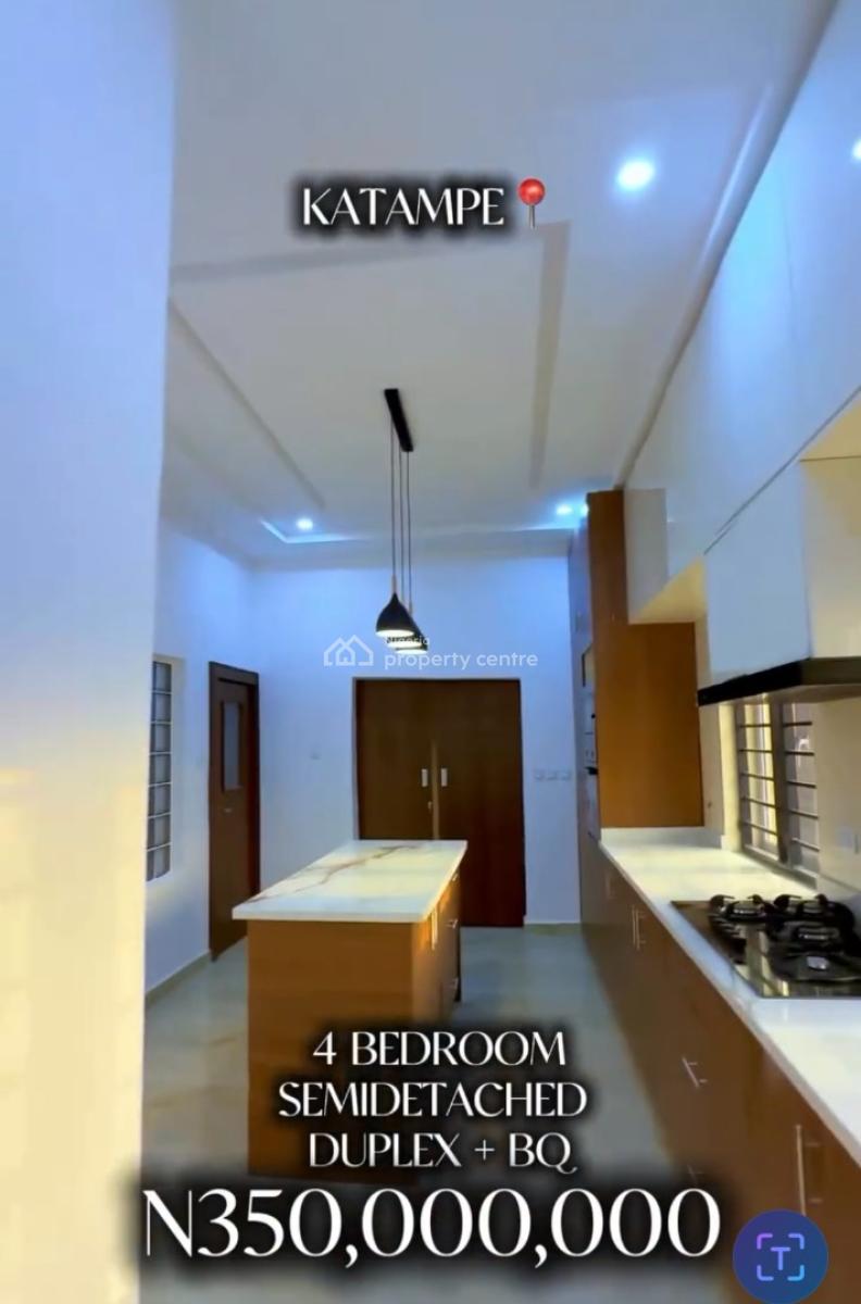4.bedroom Semi Detached Duplex with 1 Room Bq, Great Estate, Katampe, Abuja, Semi-detached Duplex for Sale