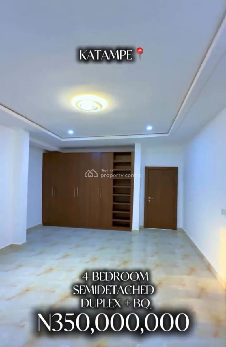 4.bedroom Semi Detached Duplex with 1 Room Bq, Great Estate, Katampe, Abuja, Semi-detached Duplex for Sale