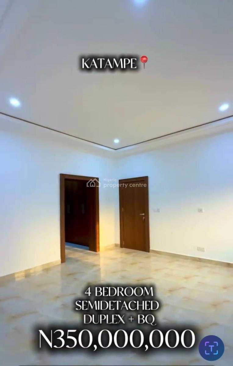 4.bedroom Semi Detached Duplex with 1 Room Bq, Great Estate, Katampe, Abuja, Semi-detached Duplex for Sale