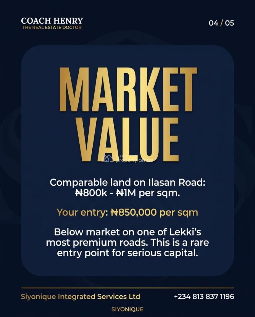 Affordable 100% Dry Land Suitable for Investment, Ikate, Lekki, Lagos, Residential Land for Sale