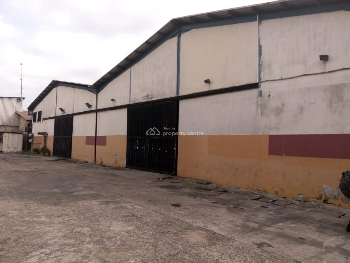 4-bay Warehouse and Office Building with Staff Quarters on 7,374 Squar, Oregun, Ikeja, Lagos, Warehouse for Sale