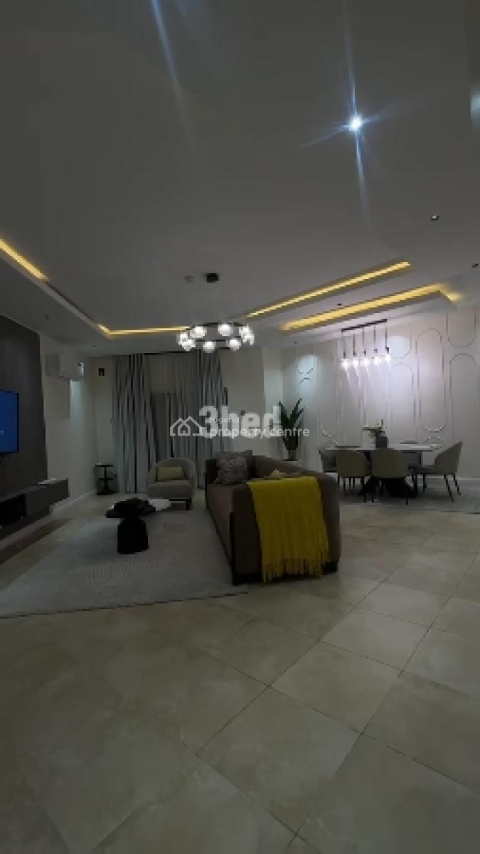 Luxurious Fully Furnished 3 Bedroom Flat ,24hrs Light Upstair, Rhine Court Estate Lekki Phase 1 ,right Hand, Lekki Phase 1, Lekki, Lagos, Flat / Apartment for Rent