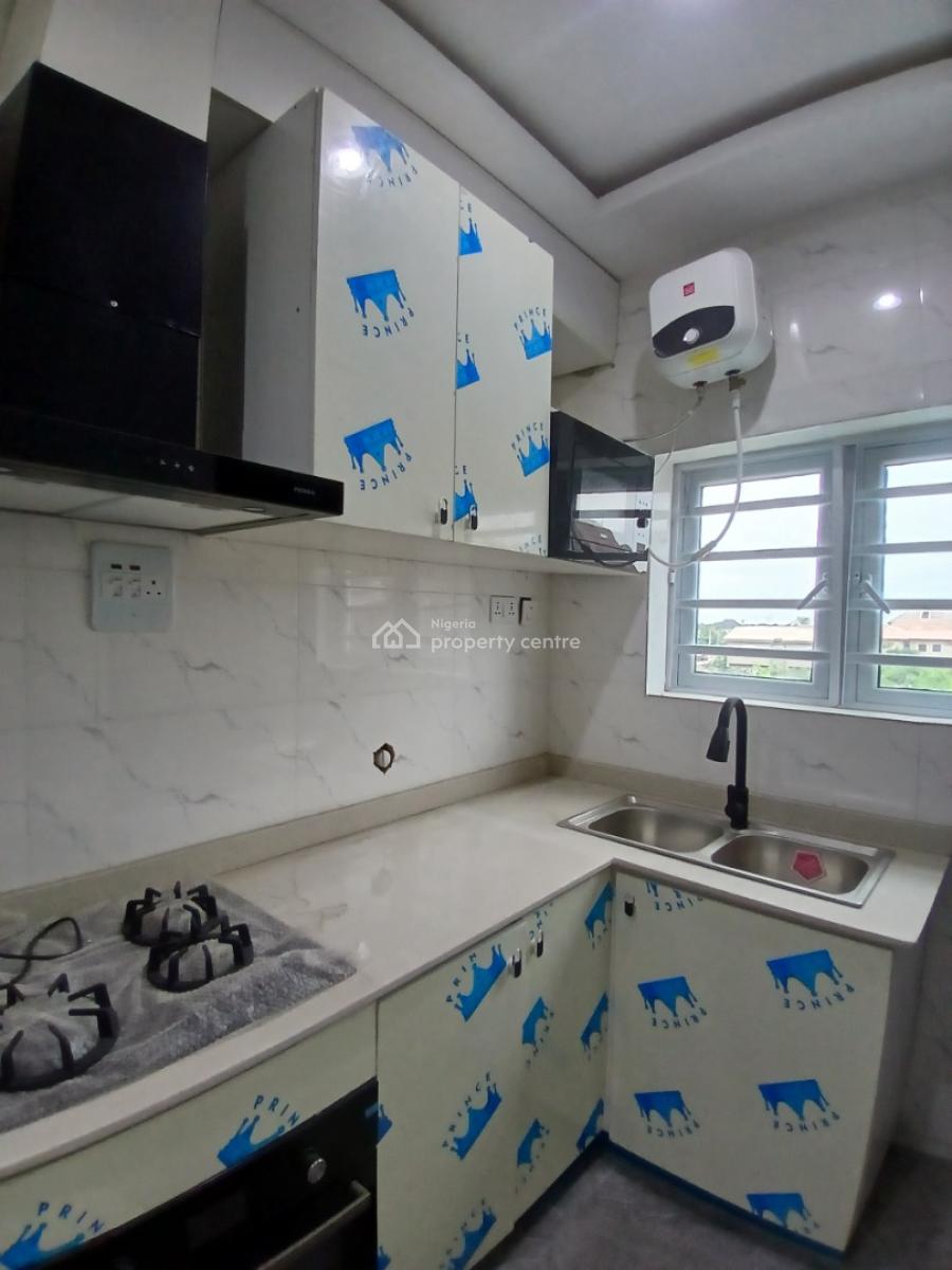 Brand New 3 Bedroom Flat with Inverter/solar & Fully Fitted Kitchen, Off Badore Road, Ajah, Lagos, Flat / Apartment for Rent