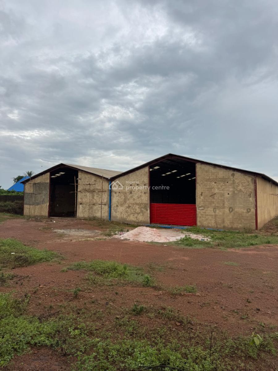 2 Bay Warehouse + Sitting on 10,000 Sqm of Land + Borehore, Light Etc, Industrial Area, Ogere Interchange, Km 46, Ogun, Warehouse for Rent