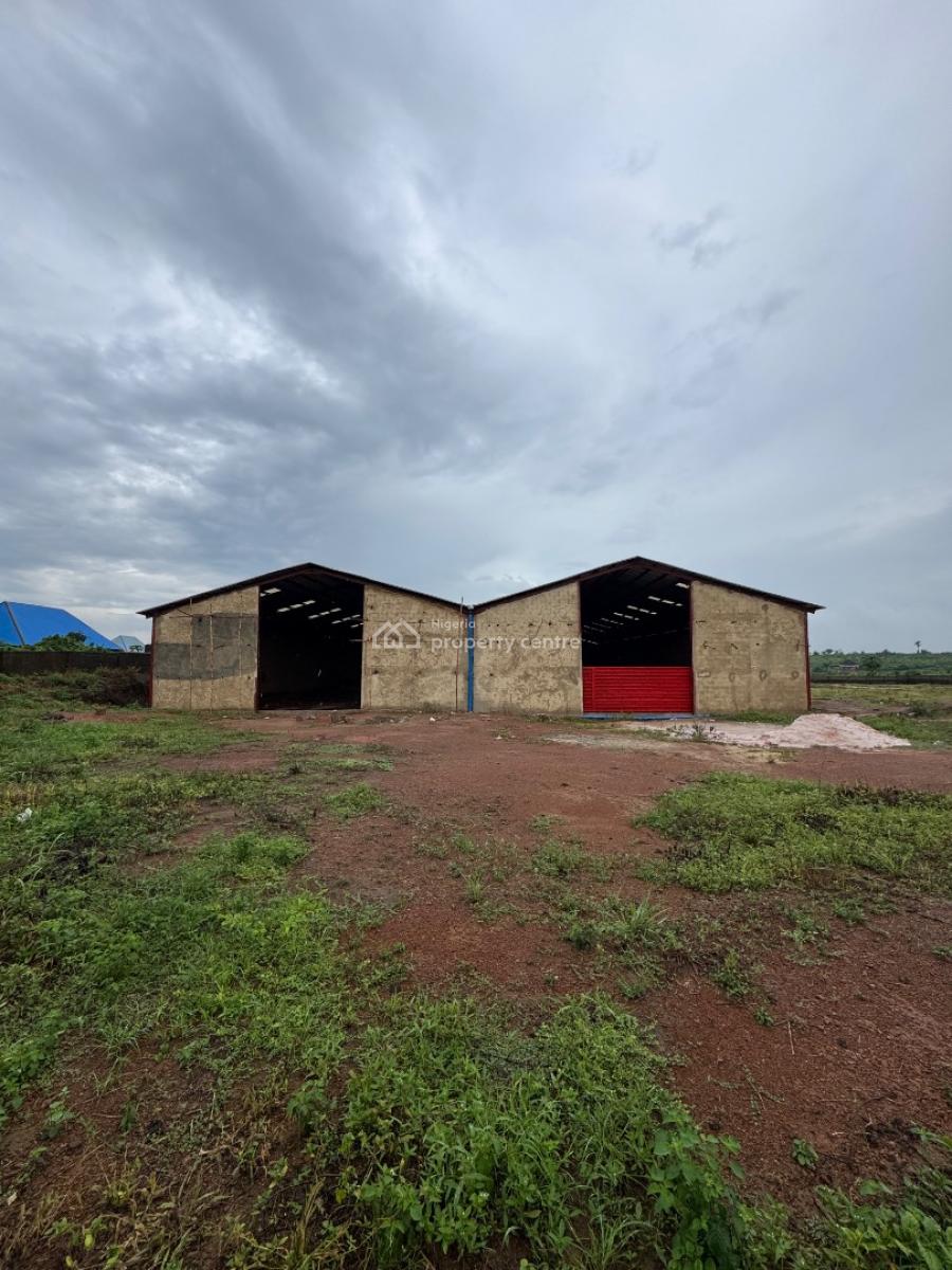 2 Bay Warehouse + Sitting on 10,000 Sqm of Land + Borehore, Light Etc, Industrial Area, Ogere Interchange, Km 46, Ogun, Warehouse for Rent