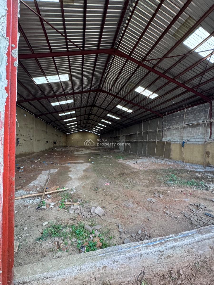 2 Bay Warehouse + Sitting on 10,000 Sqm of Land + Borehore, Light Etc, Industrial Area, Ogere Interchange, Km 46, Ogun, Warehouse for Rent